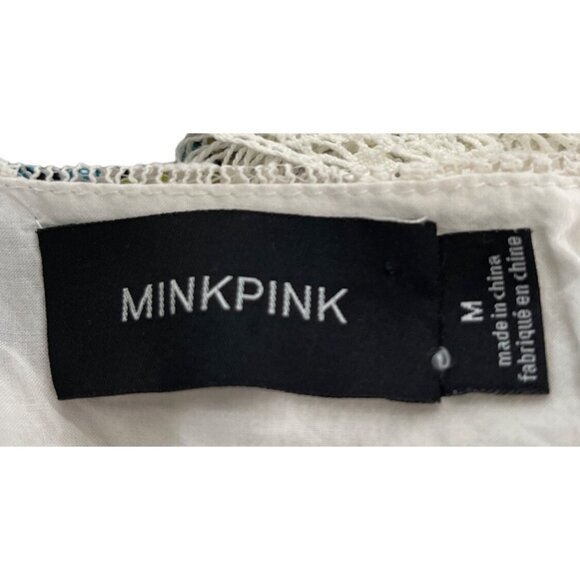 Minkpink Womens Crochet Lace Sleeveless Dress With Ruffle Trim & Open Back - Picture 4 of 4